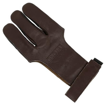 elToro Traditioneller Schießhandschuh Tradition (Braun-Schwarz) Bogenschießen (XL)