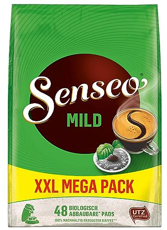 Senseo Kaffeepads Mild Roast, Sabor Fino y Suave, Bolsitas para Cafetera, 48 Bolsitas