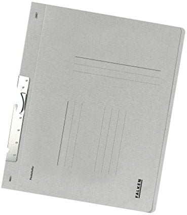 Original Falken 50er Pack Pendular Pendelhefter. Made in Germany. Aus Recycling-Karton mit Behördenheftung ohne Schlitzstanzung für DIN A4 grau Hefter Blauer Engel