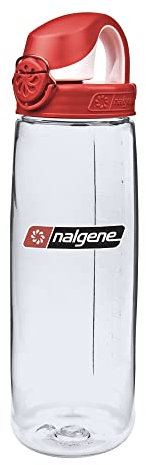 Nalgene Trink und Kunststoffflasche Everyday OTF, 0.65 Liter, Transparent/Red, 5565-1024
