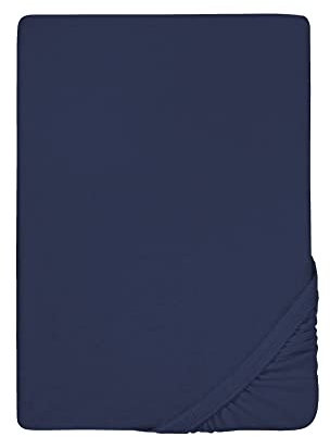 biberna Frottee-Stretch-Spannbetttuch 0012344 Marine 1x 90x190 cm - 100x200 cm