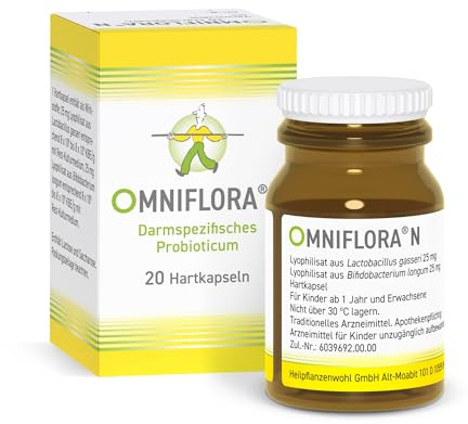 OMNIFLORA® N Kapseln – Hochdosiertes Arzneimittel - Probiotikum zur Stärkung der Darmflora und Linderung von Darmbeschwerden