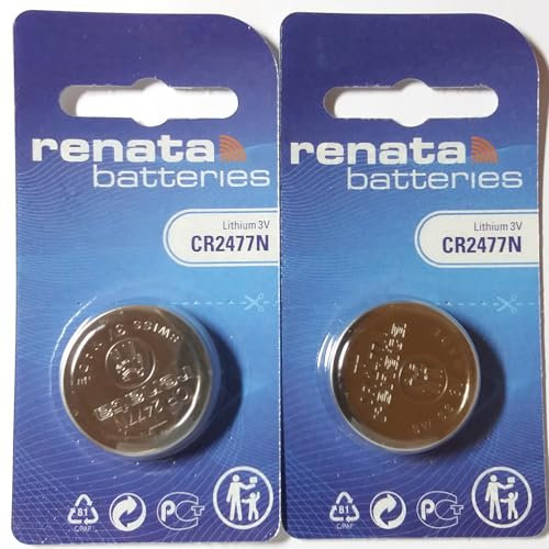 Renata Cr2477 N Batterylithium pièce de monnaie Cr2477 N 3 V 950 mAh [Lot de 2] Pro-Series (Multipack)