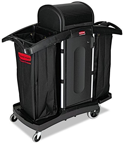 Rubbermaid Commercial Executive Series High Security Housekeeping Cart - Black