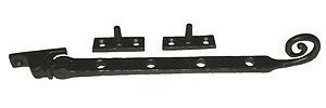 OriginalForgery Monkey/Rat Tail 10 Window Stay in Black Cast Iron (AX24)