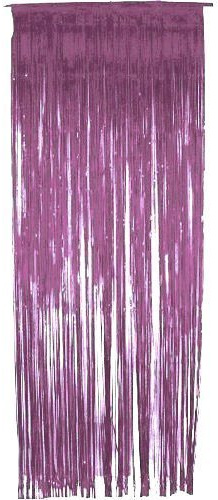 Henbrandt Baby Pink Foil Shimmer Curtain