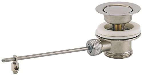 Valentin - Vidage de lavabo a levier de clapet sans tirette verticale nickel mat sortie filetee 33x42 10530000800