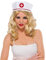 Amscan 392110-55 - Krankenschwester-Hut, Einheitsgröße für Erwachsene, Rot-Weiß mit Glitzer, Mütze mit Herzen und Kreuz, Kopfbedeckung, Haube, für Karneval, Halloween, Verkleidung, Kostüm