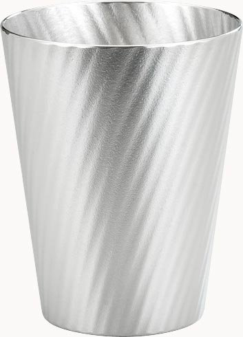 Osaka Naniwa Suzuki, Japanese Hand-made Tin work,Tumbler Soleil Tall,w/original wooden box (Large/300ml)