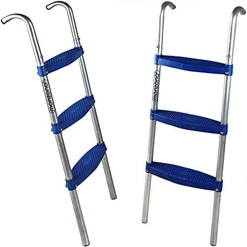 Deuba Scaletta per Trampolino da Giardino 110 cm 3 Gradini Resistente ai Raggi UV Scala di Accesso per Tappeto Elastico