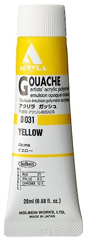 Holbein acrylic La gouache No. 6 yellow