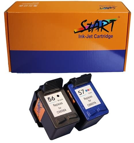 START - 2 Ersatz Patronen als Ersatz für HP Nr. 56 - Black + Nr. 57 - Color - auch C6656A + C6657A