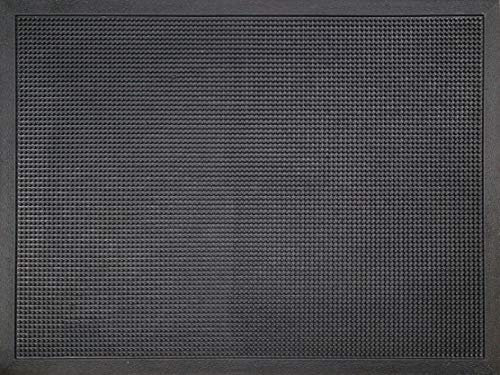 ID m51_l Puntos Mate Light-Felpudo Caucho, Color Negro, 80 x 60 x 1,6 cm
