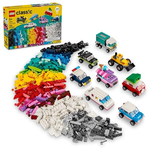 Lego Véhicules créatifs Classiques 11036, kit de Construction en Brique colorée avec Camion de crème glacée, Jouet de Voiture de Police, Voitures de Ville et Plus Encore