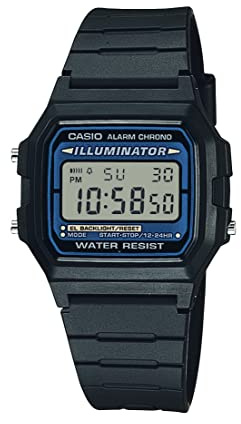 Casio F-105W-1A Vintage Illuminator | Classic Digital Watch | EL Backlight | 1/100-Second Stopwatch | Daily Alarm | 7-Year Battery | Water Resistant | Unisex