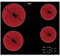 Whirlpool AKT8090LX Electric Hob, 60cm wide, 4 cooking zones, Stainless Steel