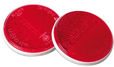 LAMPA 20546 Paar Rückstrahler mit Klebefolie | E-Zulassung, mit Straßenzulassung, eintragungsfrei, homologiert