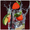 ARTland Wanddeko Glasbilder Wandbild Glas Bild einteilig 50x50 cm Quadratisch Früchte im Wasser Cocktails Frucht Bar Erdbeere Limette EIS Sommer S6BG