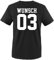 Comedy Shirts - Wunsch - Herren T-Shirt - Schwarz/Weiss Gr. L