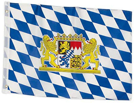 BAYERN-FAHNE mit Wappen, 60x90cm