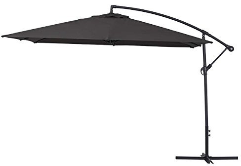 Parasol Lateral de jardín Aluminio Ilios 3 – Cuadrado – 3 x 3 m - Negro