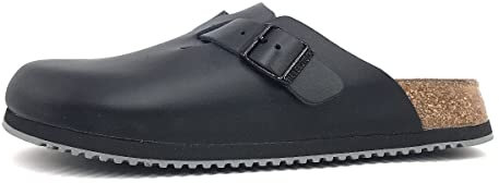 BIRKENSTOCK Professional Boston SL Clog schwarz Leder Gr. 35-48 060194 + 060196, Größe + Weite:47 schmal