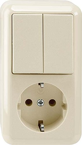 Merten Komplett Schalter/Steckdosen Kombination Weiß MEG3498-8744