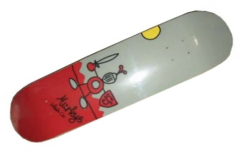 Murkys Skateboard Deck 7.625 - Red/Grey Minilogo Blank Decks Top!