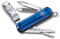 Victorinox Schweizer Taschenmesser, Nail Clip 580, Multitool, Maniküre, Pediküre, 8 Funktionen, Kleine Klinge, Nagelfeile, Blau Transp.