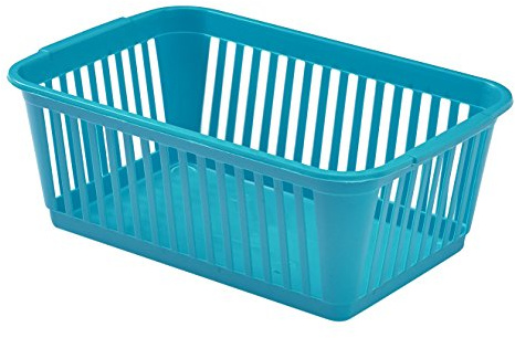 Whitefurze Handy Basket, Plastic, Teal, 30 cm