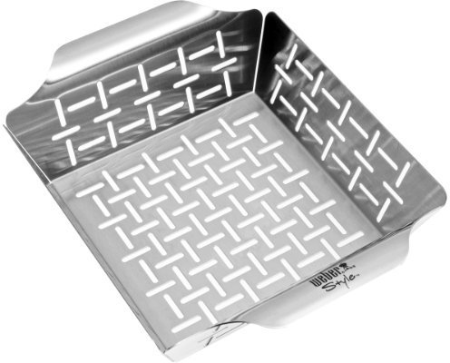 Weber Panier à légumes en acier inoxydable 6,3 cm x 30,5 cm x 35,6 cm