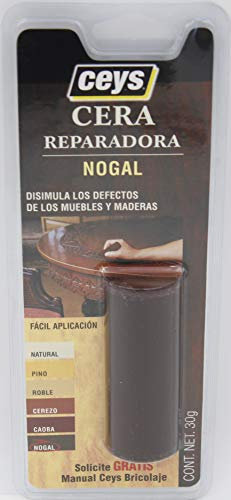 ceys - Cera reparadora madera nogal - Repara defectos en muebles y maders - Cera natural - 30GR