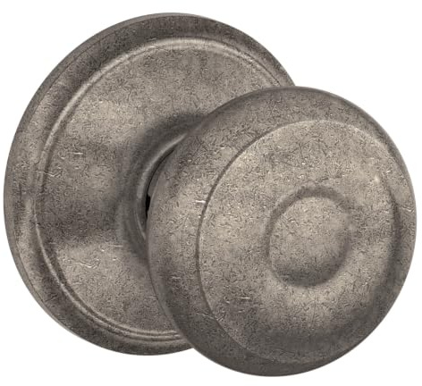 SCHLAGE Georgian Hall/Closet Passage Door Knob, Distressed Nickel