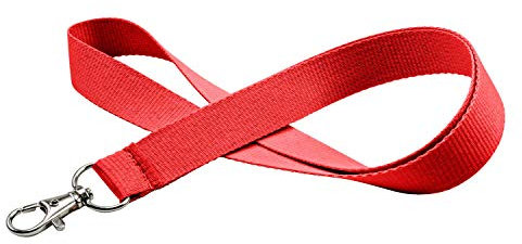 linie zwo ®, 10er Pack Schlüsselbänder 20mm, easy going Haken, Rot