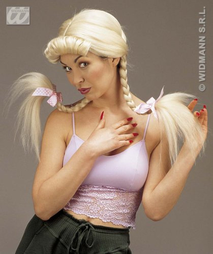 Helen Perücke mit biegsamen Zöpfen blonde Perücke für Haaraccessoire Verkleidung