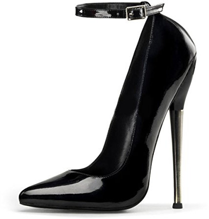 Higher Heels Devious Pumps Dagger-12 Lack schwarz 36