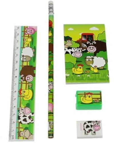 HENBRANDT Farm Animals Stationery Set (5-Piece)