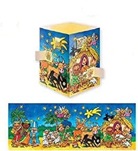 * Adventslichtkalender-Karte * Krippe mit Grusskarte und Umschlag // von Lutz Mauder // Geschenk Advent Weihnachten Kalender Überraschung Karte Adventskalender