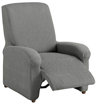 Textil-home Stretchhusse für Relaxsessel Komplett TEIDE, 1 Sitzer - 70 a 100Cm. Farbe Grey