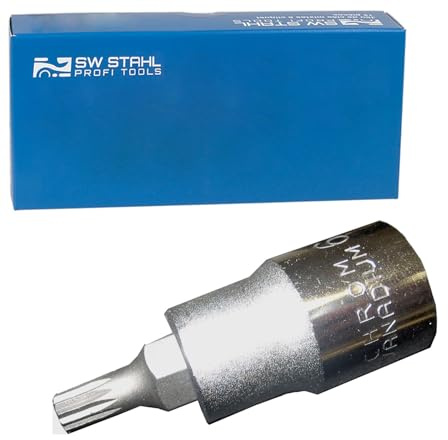 SW-Stahl 05302L Vielzahn-Einsatz 1/2 Zoll, M6 x 53 mm, CrV-Stahl | Schraubendreheinsatz f$r Innenvielzahn, br$nierte Oberfl$che, kurze Ausf$hrung, 12,5 mm Antrieb, Premium-Qualit$t