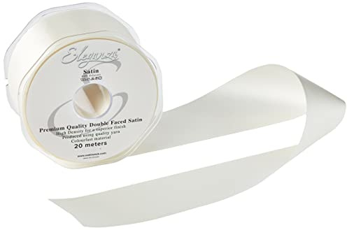 OakTree Double Faced Ribbon, Ivory (No. 61), 50 mm x 20 m