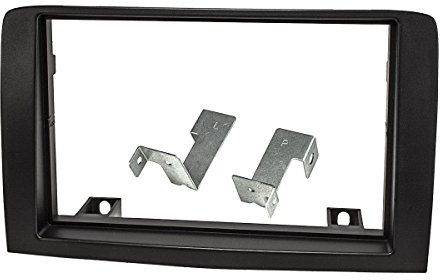 tomzz Audio 2414-044 Doppel DIN Radioblende kompatibel mit FIAT Idea Lancia Musa schwarz