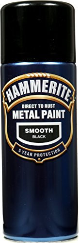 Hammerite Metal Paint Smooth Black 400ml Aerosol