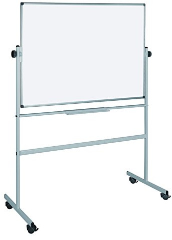 Bi-Office mobiles drehbares Whiteboard, magnetische lackierte Stahloberfläche, 150 x 120 cm