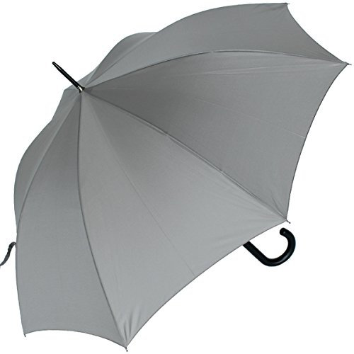 RS-Stockschirm groß stabil für Damen und Herren mit Automatik- grau