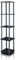 Furinno Turn-N-Tube 5-Tier Corner Square Rack Display Shelf with Round Tube, Black/Grey