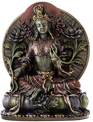 Top Collection Buddha-Figur Tara, weibliche Buddha-Statue, ideales Mitgefühl in hochwertiger kaltgegossener Bronze, 19,7 cm, Sammlerstück ostasiatischer Neuzeit-Buddha-Figur