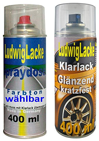 Audi Brillantrot LY3J Spraydosen Set Autolack & Klarlack je 400ml