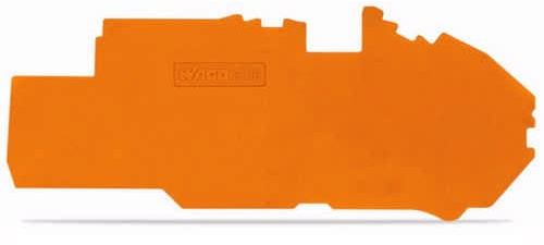10 Stück Wago Abschluss-Zwischenplatte orange für N-Trennklemme bis 16 qmm