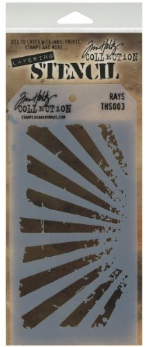 Stampers Anonymous Tim Holtz Layered Stencil, 4.125 by 8.5-Inch, Rays (THS-003)